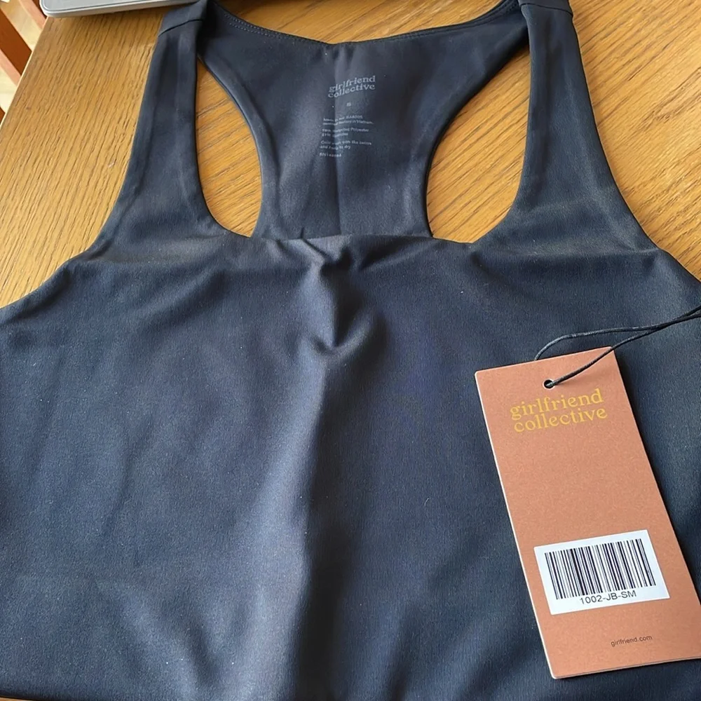 Girlfriend Collective Paloma Racerback Bra in Black Size Small NWT - Picture 4 of 4